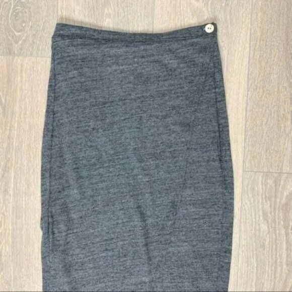 Anthropologie Nation Marnie Wrap Midi Skirt Knit High Rise Waist Gray Size XS - Picture 5 of 15